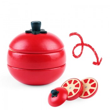 [Toy Woo] Kid Assembly Food Wood Toys Simulation Fruit And Vegetable Slice Toy Magnet Single Sold Classic Pretend Play