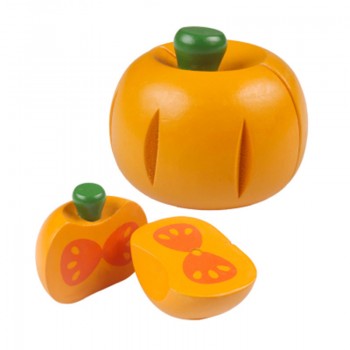 [Toy Woo] Kid Assembly Food Wood Toys Simulation Fruit And Vegetable Slice Toy Magnet Single Sold Classic Pretend Play