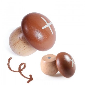 [Toy Woo] Kid Assembly Food Wood Toys Simulation Fruit And Vegetable Slice Toy Magnet Single Sold Classic Pretend Play
