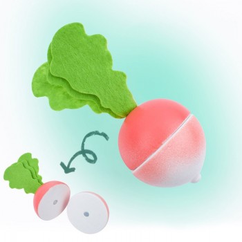 [Toy Woo] Kid Assembly Food Wood Toys Simulation Fruit And Vegetable Slice Toy Magnet Single Sold Classic Pretend Play