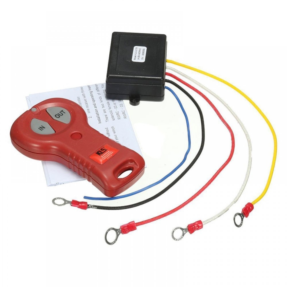 New Arrival 1Set 433MHz 12V-24V Universal Wireless Winches Remote Control Recovery Kit For Jeep SUV Truck Car