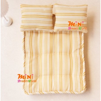 Mini dollhouse Furniture model mattress pillow three pieces