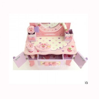 Baby Toys Wood Deluxe Large Dressing Table Child Pretend Play Toy Child Furniture Toy Christmas gift for girl