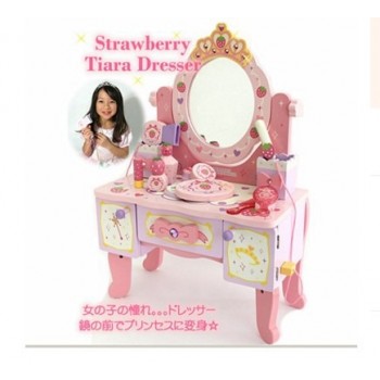 Baby Toys Wood Deluxe Large Dressing Table Child Pretend Play Toy Child Furniture Toy Christmas gift for girl