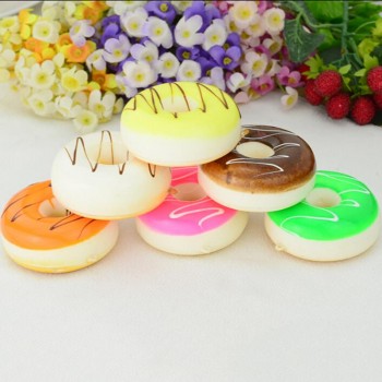 5CM Artificial Donut Squishy antistress Squeeze Kawaii Mini Chocolate Noodles Sweet Roll Pretend Toys Kitchen Toys