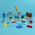 1:12 dollhouse miniature 25types home garden yard garage labor work tools bucket plant toys match for sylvanian families Gift
