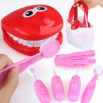 9Pcs Pretend Play Toy Dentist Check Teeth Model Set Medical Kit Educational Role Play Simulation Learing Toys For Children Kids