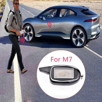 M7 Russia Car Anti-theft Alarm System Keychain 2 Way Programmable Car Burglar Alarm Remote Control For M7 Magicar 7