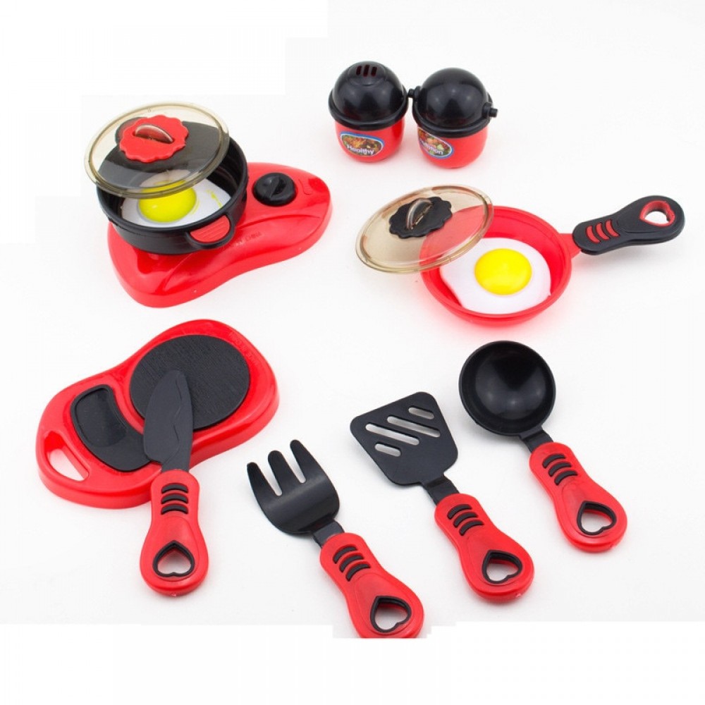 12pcs/lot Simulation Kitchen Toys Set Pretend Play Kids Toy Kitchen Utensils Artificial Tableware Cooking Pots Food