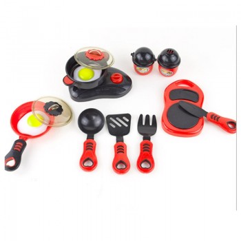 12pcs/lot Simulation Kitchen Toys Set Pretend Play Kids Toy Kitchen Utensils Artificial Tableware Cooking Pots Food
