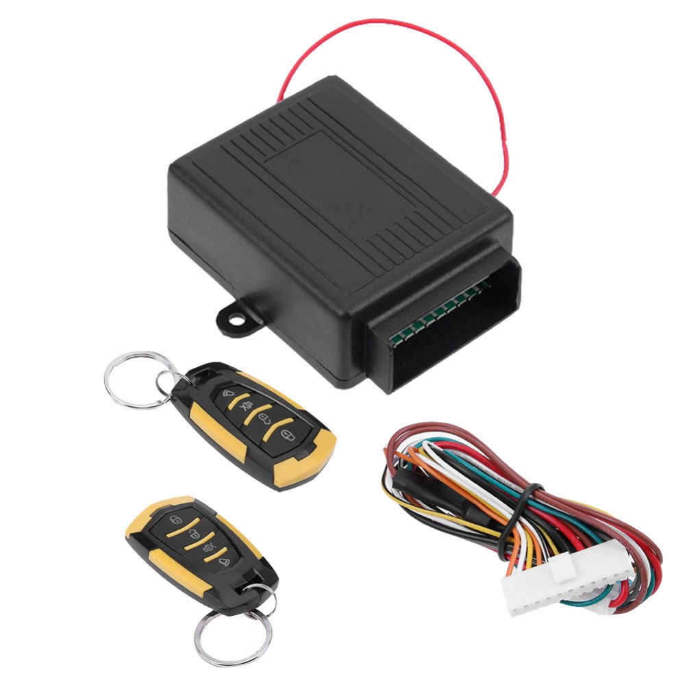 Universal auto keyless entry Kit car security systems 12V remote trunk release amp; power window output