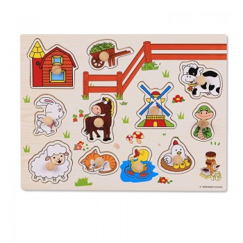 Baby Toys Montessori wooden Puzzle/Hand Grab Board Set Educational Wooden Toy Cartoon Vehicle/ Marine Animal Puzzle Child Gift