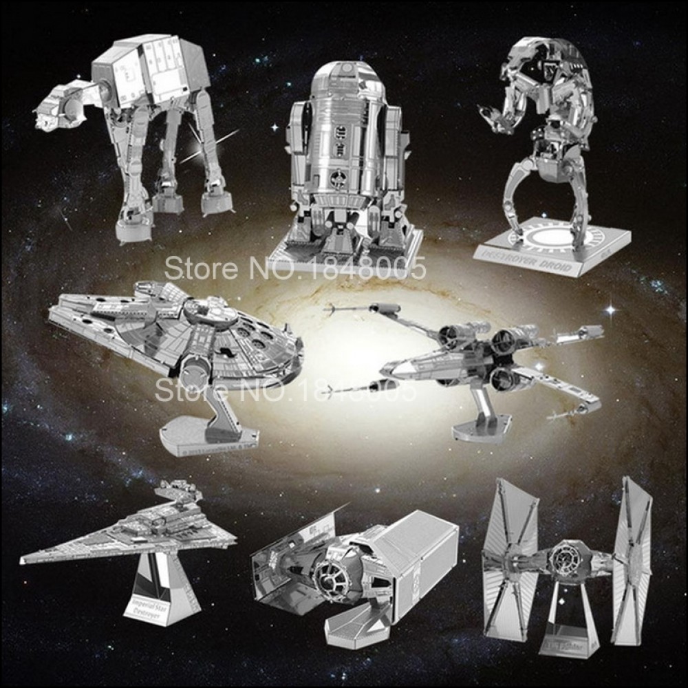 C3PO open soon Star Wars 3D Metal assembling model PUZZLE 18 styles all 2 sheets Collection of ornaments Childrens gift