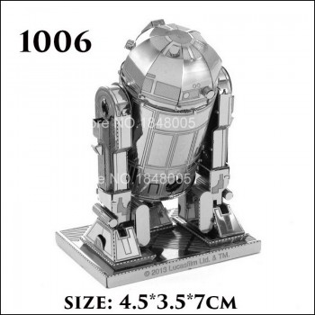 C3PO open soon Star Wars 3D Metal assembling model PUZZLE 18 styles all 2 sheets Collection of ornaments Childrens gift