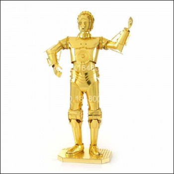 C3PO open soon Star Wars 3D Metal assembling model PUZZLE 18 styles all 2 sheets Collection of ornaments Childrens gift