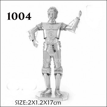 C3PO open soon Star Wars 3D Metal assembling model PUZZLE 18 styles all 2 sheets Collection of ornaments Childrens gift