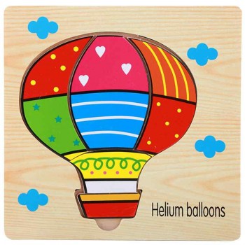 1Pcs Cartoon Wooden Animal and Transportation 3d Puzzle Jigsaw Wooden Toys For Intelligence Kids Baby Early Educational Toy
