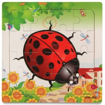 1Pcs Cartoon Wooden Animal and Transportation 3d Puzzle Jigsaw Wooden Toys For Intelligence Kids Baby Early Educational Toy