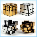 3x3x3 Magic Mirror Cube professional Goldamp;Silver cubo magico Cast Coated Puzzle Speed Twist learning and education Toys