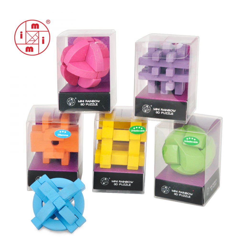 MITOYS puzzle Classic IQ Wooden Puzzle Mind Brain Teasers Burr Puzzles Game Toys for Adults Children  3D Wooden puzzle