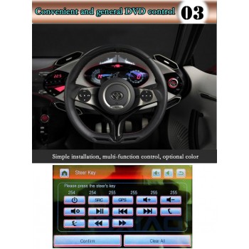 Ultrathin Universal Car Steering Wheel Control Button Remote Wireless 2 Din Car Radio Player Fashion Third Generation