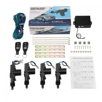 Onever 4 Door Remote Control Keyless Entry Central Lock Locking Kit Universal Car Automobile Radio Central Door Lock Car Alarm