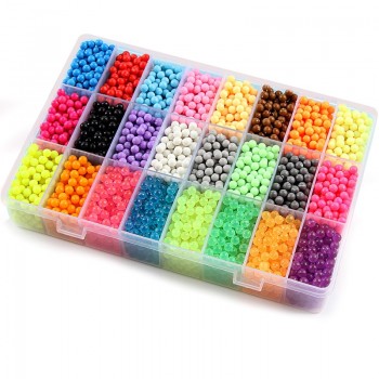 6000pcs DIY Magic Aqua beads Animal Molds Hand Making 3D Puzzle Kids Educational Aquabeads Toys for Children Spell Replenish