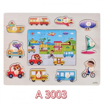 30cm Kid Early educational toys baby hand grasp wooden puzzle toy alphabet and digit learning education child wood jigsaw toy