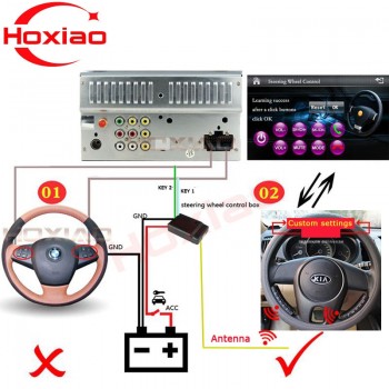 Car steering wheel button remote control Universal use for all car 2 din car DVD player
