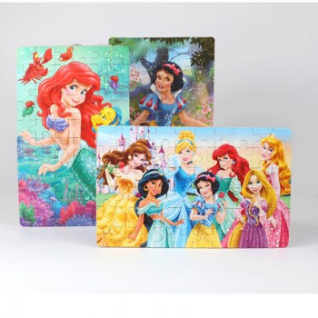 Hot Sale Disney Frozen Car Disney 60 Slice Small Piece Puzzle Toy Children  Wooden Jigsaw Puzzles Kids Educational Toys for Baby