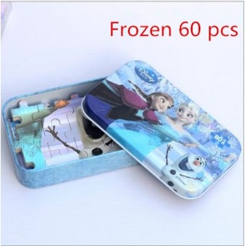 Hot Sale Disney Frozen Car Disney 60 Slice Small Piece Puzzle Toy Children  Wooden Jigsaw Puzzles Kids Educational Toys for Baby