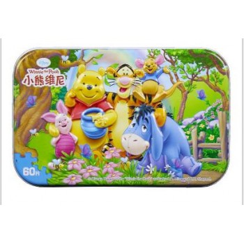 Hot Sale Disney Frozen Car Disney 60 Slice Small Piece Puzzle Toy Children  Wooden Jigsaw Puzzles Kids Educational Toys for Baby