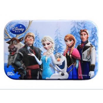 Hot Sale Disney Frozen Car Disney 60 Slice Small Piece Puzzle Toy Children  Wooden Jigsaw Puzzles Kids Educational Toys for Baby