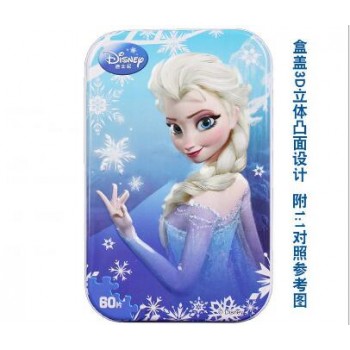Hot Sale Disney Frozen Car Disney 60 Slice Small Piece Puzzle Toy Children  Wooden Jigsaw Puzzles Kids Educational Toys for Baby