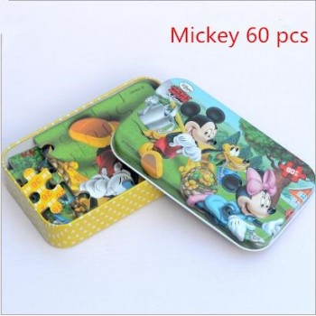 Hot Sale Disney Frozen Car Disney 60 Slice Small Piece Puzzle Toy Children  Wooden Jigsaw Puzzles Kids Educational Toys for Baby
