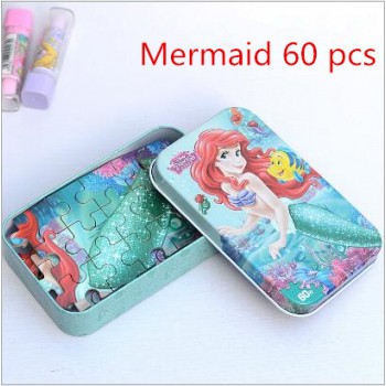 Hot Sale Disney Frozen Car Disney 60 Slice Small Piece Puzzle Toy Children  Wooden Jigsaw Puzzles Kids Educational Toys for Baby