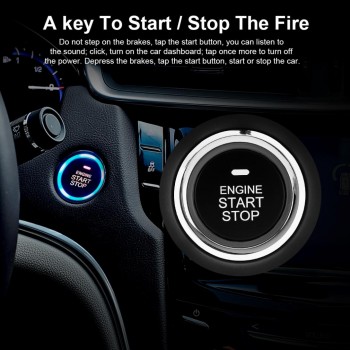 Universal Car Alarm Security System Remote Push Button Start Stop Engine System with Auto Central Lock and Keyless Entry 5A