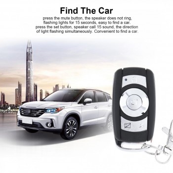 Universal Car Alarm Security System Remote Push Button Start Stop Engine System with Auto Central Lock and Keyless Entry 5A