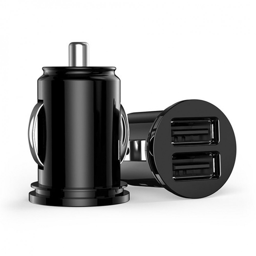 Car Truck Dual 2 Port USB Mini Charger Adapter for iPhone 7 Plus 6 5S 4s Huawei P10 Samsung Galaxy S8 S7 celular Black 12V Power