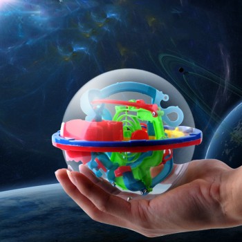100 Step 3D puzzle Ball Magic Intellect Ball Labyrinth Sphere Globe Toys Challenging Barriers Game Brain Tester Balance Training