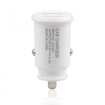 Mini Dual USB Fast Car Charger For Phone 5V 3.1A Auto Charger Adapter Car-Charger For Mobile Phone Tablet 2 Port Car charging