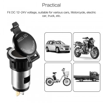 Female Cigarette Lighter Adapter Power Plug Plastic 12-24V Power Socket Car Cigarette Lighter Motorcycle Car Truck accessories