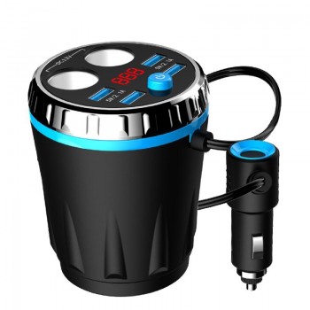 Max 5V 3.1A 4 USB Car Charger for iphone samsung huawei Tablet Dual Cigarette Lighter Car Cup Electronic Lighter Socket Splitter