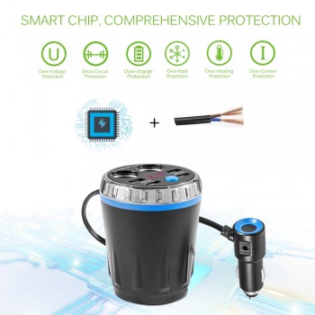 Max 5V 3.1A 4 USB Car Charger for iphone samsung huawei Tablet Dual Cigarette Lighter Car Cup Electronic Lighter Socket Splitter