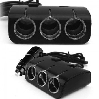 Truck Cigarette Lighter Adapter Car Splitter Power Adapter USB Vehicle charger Socket For IPhone IPad Phone DVR GPS with Lights