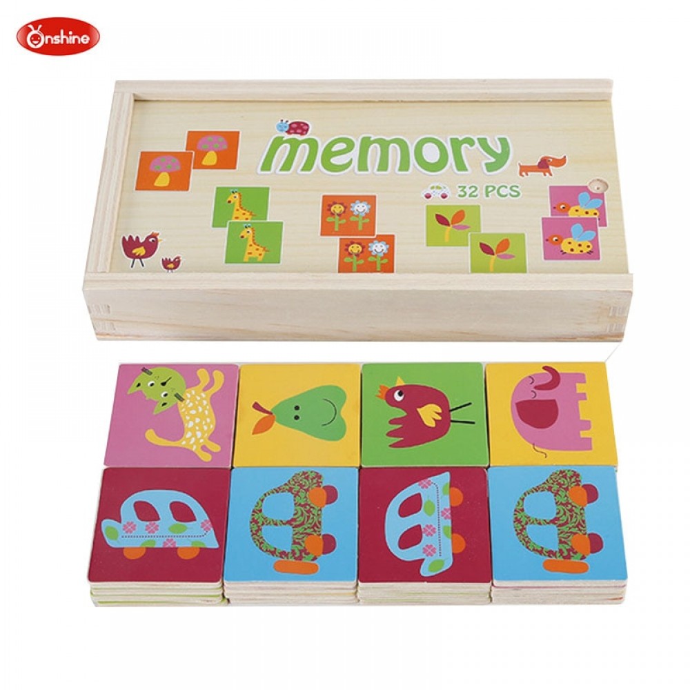 32pcs Jigsaw Puzzle Child Educational Toys Memory Domino Wild Farm Animal Transportation Magnetic Game Childrens Birthday Gifts