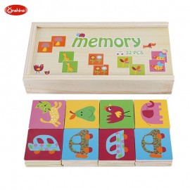 32pcs Jigsaw Puzzle Child Educational Toys Memory Domino Wild Farm Animal Transportation Magnetic Game Childrens Birthday Gifts