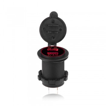 Onever Universal Cigarette Lighter Car Charger USB Vehicle DC12V-32V Waterproof Dual USB Charger 2 Port Power Socket 5V 2.1A/1A