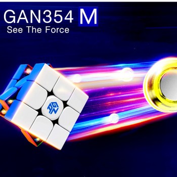 Gan 354 M Magnetic puzzle magic speed cube 3x3 sticker less professional Gan354 magnets speed cubo magico 354M toys for children
