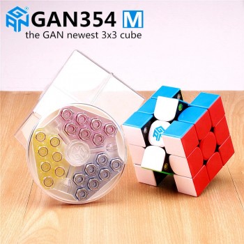 Gan 354 M Magnetic puzzle magic speed cube 3x3 sticker less professional Gan354 magnets speed cubo magico 354M toys for children